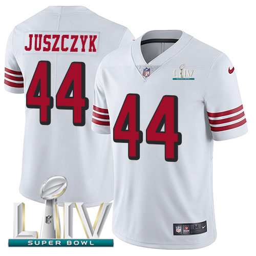 San Francisco 49ers Nike #44 Kyle Juszczyk White Super Bowl LIV 2020 Rush Youth Stitched NFL Vapor Untouchable Limited Jersey->youth nfl jersey->Youth Jersey